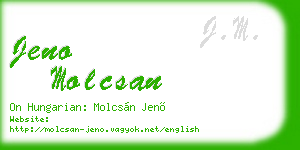 jeno molcsan business card