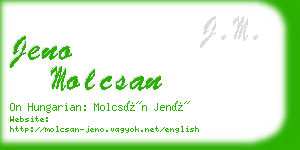 jeno molcsan business card